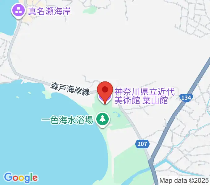 神奈川県立近代美術館 葉山館の地図