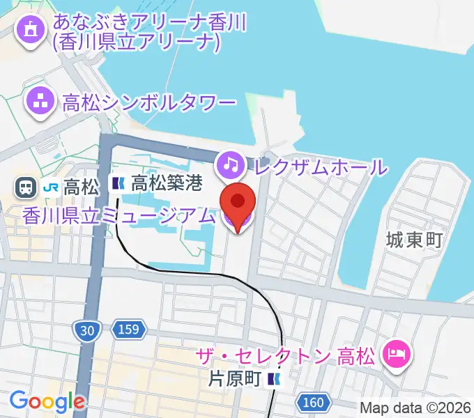 香川県立ミュージアムの地図