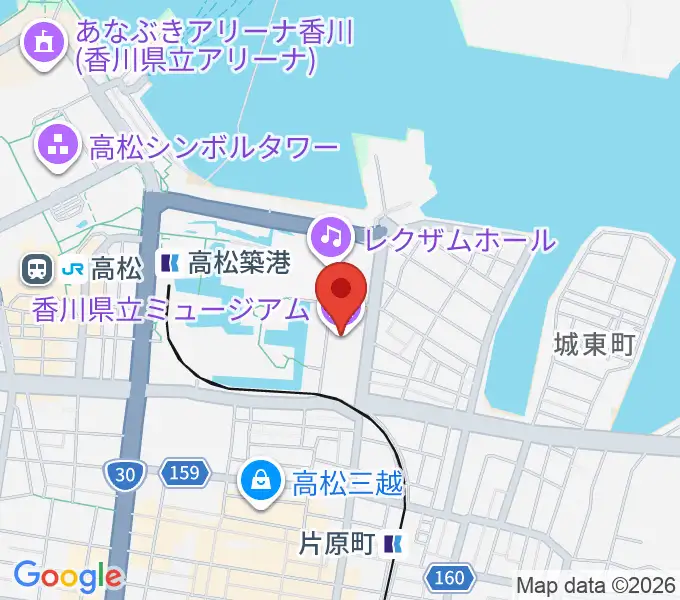 香川県立ミュージアムの地図