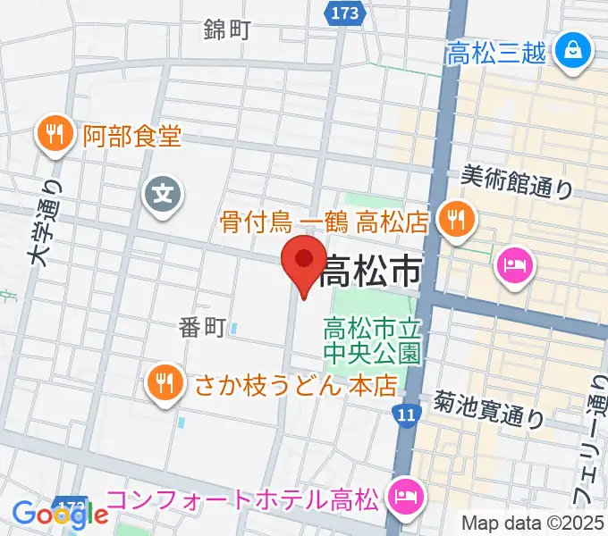 香川県文化会館の地図