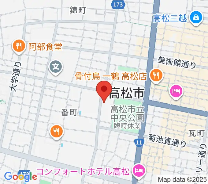香川県文化会館の地図