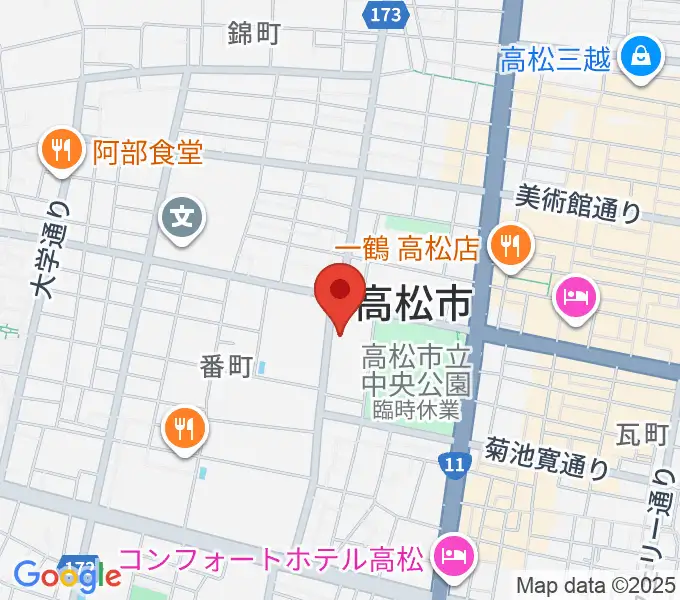 香川県文化会館の地図