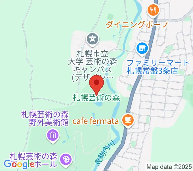 札幌芸術の森美術館の地図