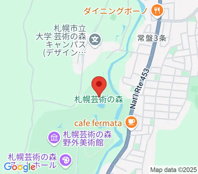 札幌芸術の森美術館の地図