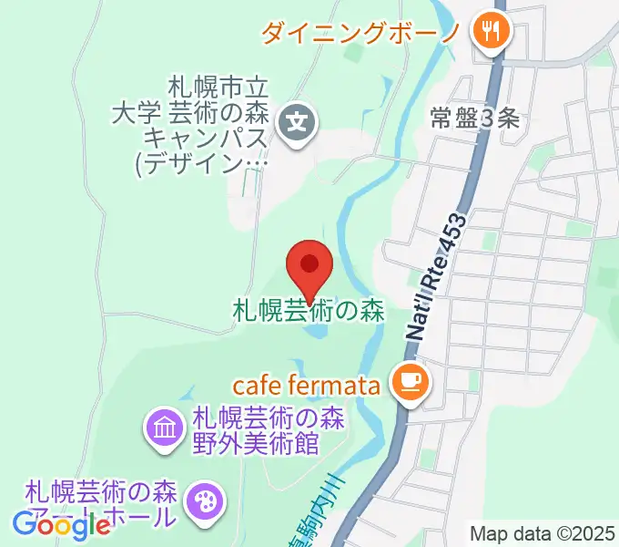 札幌芸術の森美術館の地図
