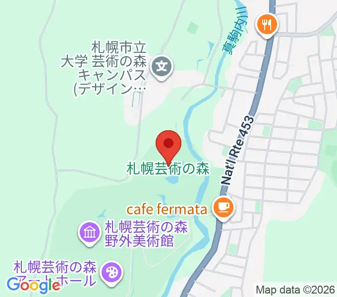 札幌芸術の森美術館の地図