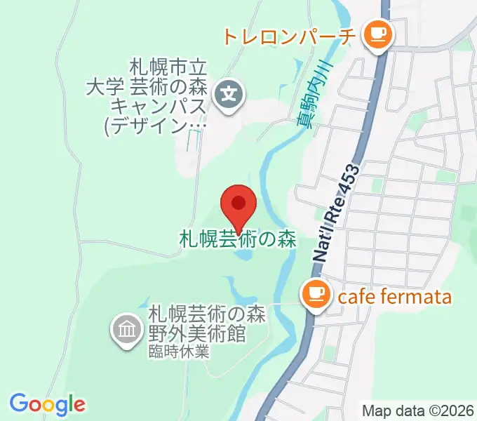 札幌芸術の森美術館の地図