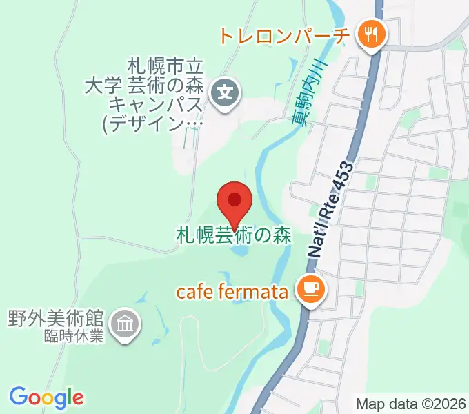 札幌芸術の森美術館の地図