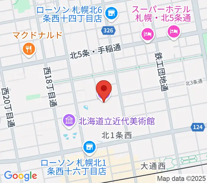 mima 北海道立三岸好太郎美術館の地図