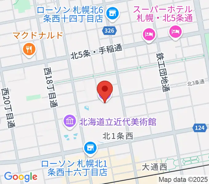 mima 北海道立三岸好太郎美術館の地図