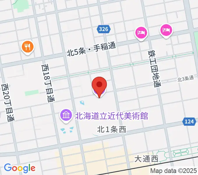 mima 北海道立三岸好太郎美術館の地図