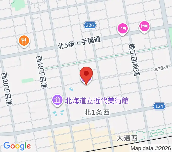 mima 北海道立三岸好太郎美術館の地図