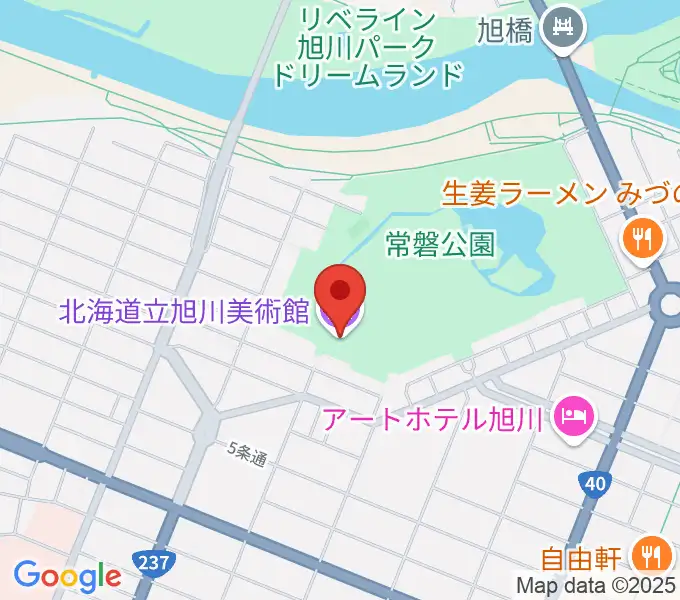 北海道立旭川美術館の地図