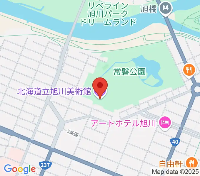 北海道立旭川美術館の地図