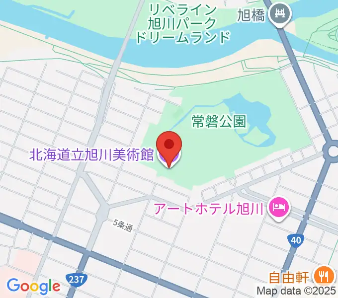 北海道立旭川美術館の地図