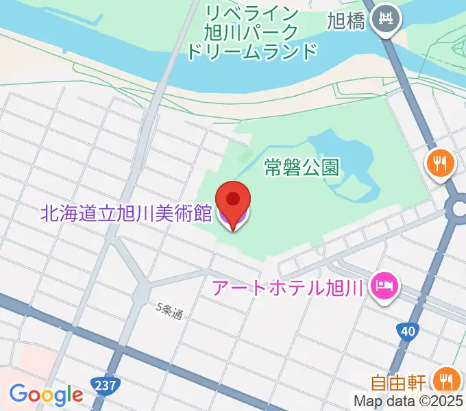 北海道立旭川美術館の地図