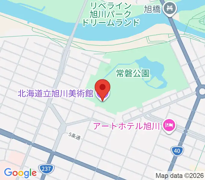 北海道立旭川美術館の地図