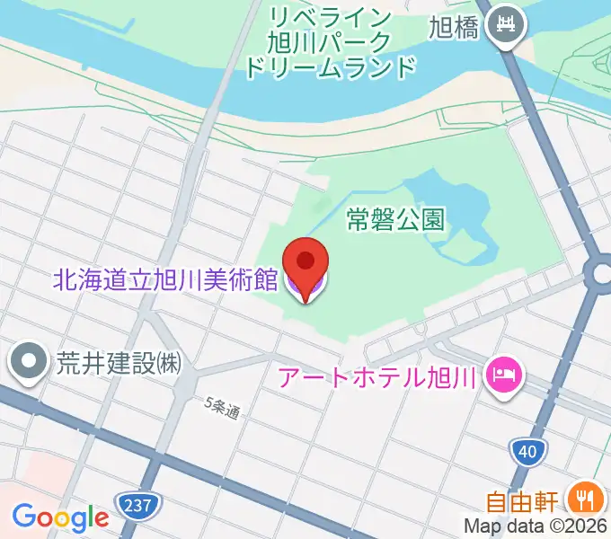 北海道立旭川美術館の地図