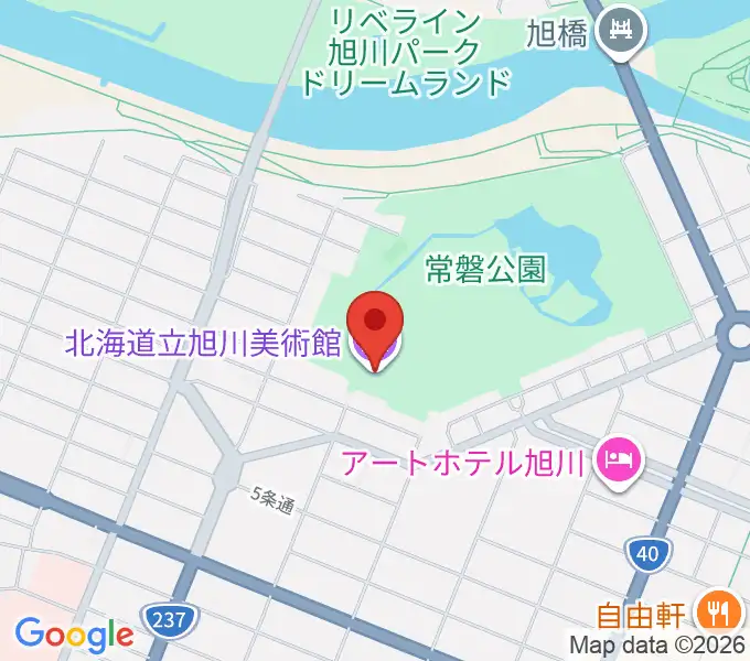 北海道立旭川美術館の地図