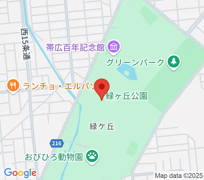 北海道立帯広美術館の地図