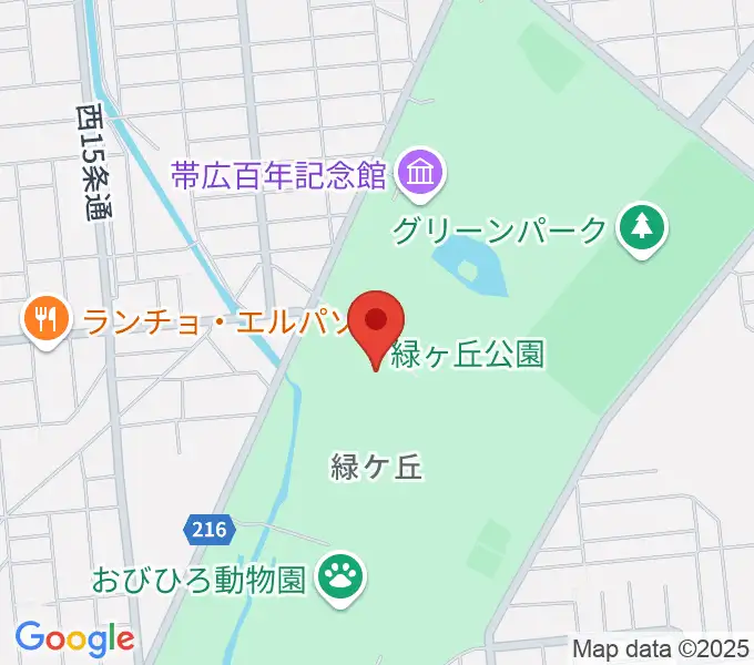 北海道立帯広美術館の地図