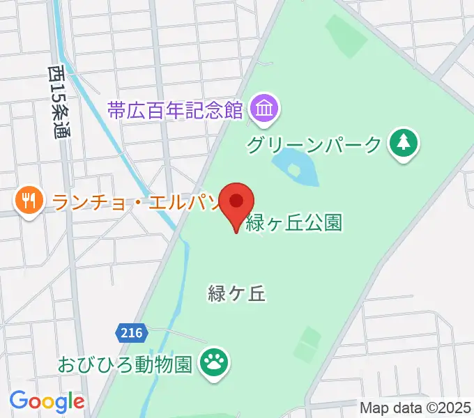 北海道立帯広美術館の地図