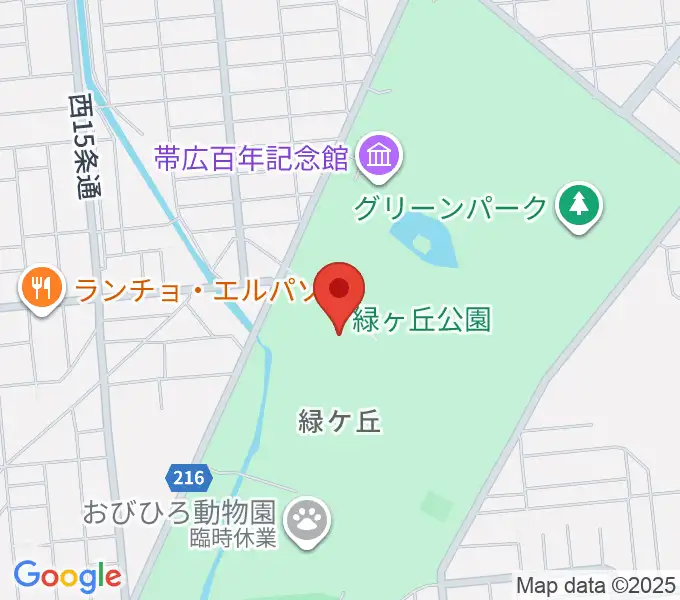 北海道立帯広美術館の地図