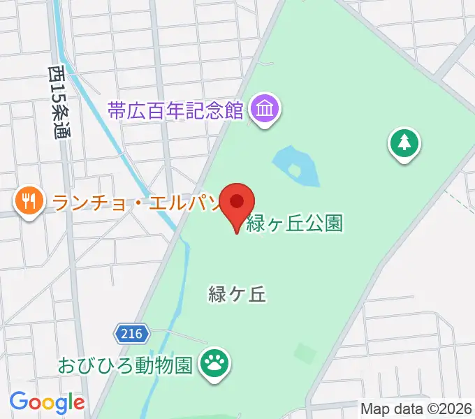 北海道立帯広美術館の地図