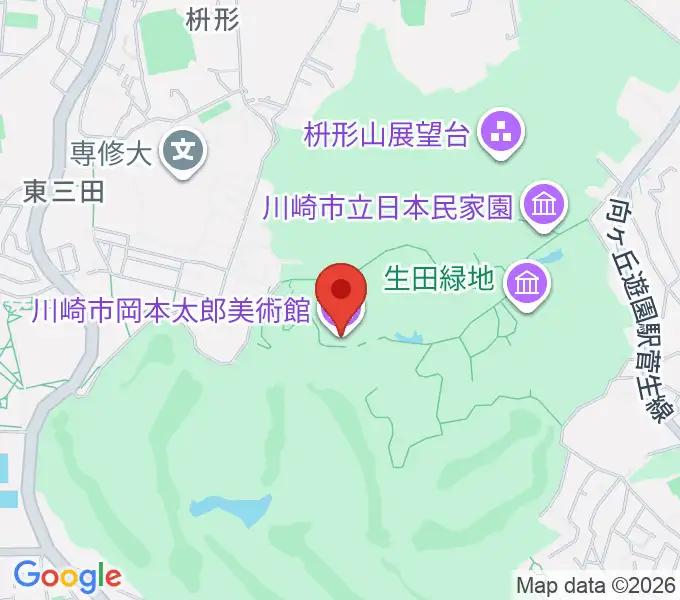 川崎市岡本太郎美術館の地図