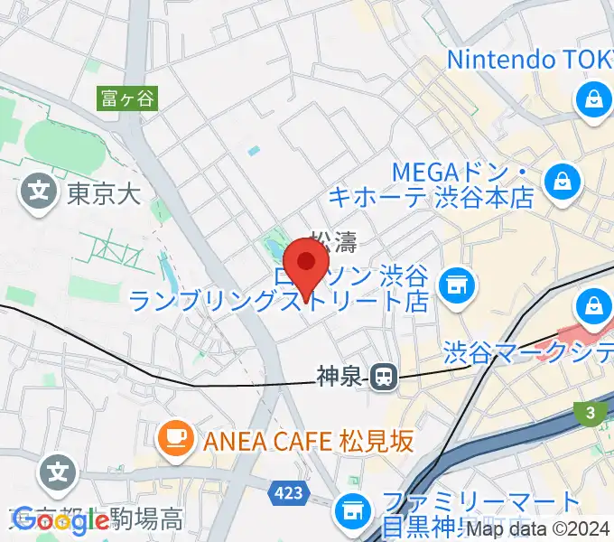 渋谷区立松濤美術館の地図