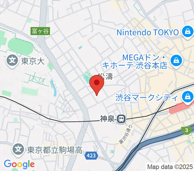 渋谷区立松濤美術館の地図