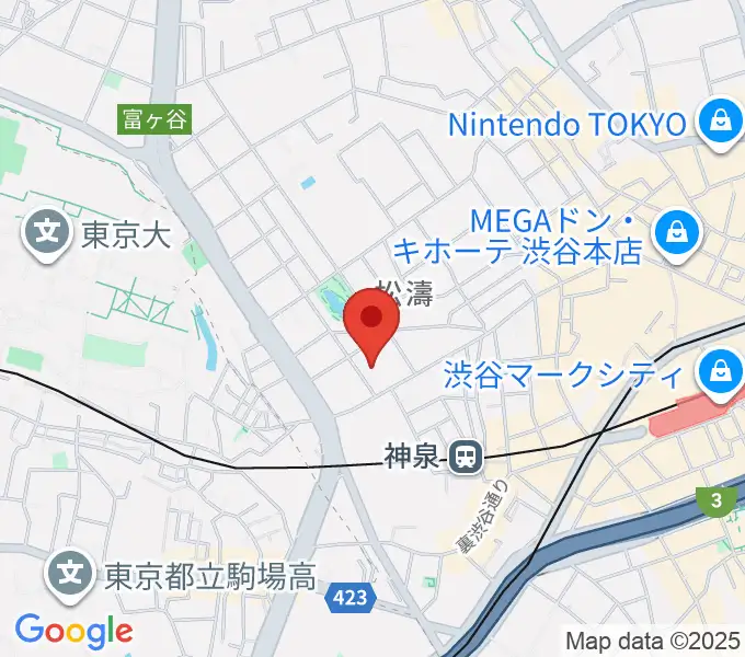 渋谷区立松濤美術館の地図