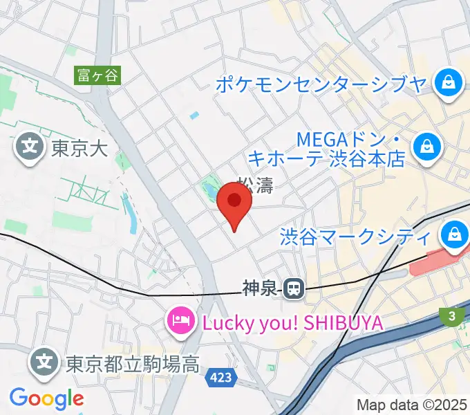 渋谷区立松濤美術館の地図
