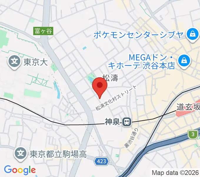 渋谷区立松濤美術館の地図