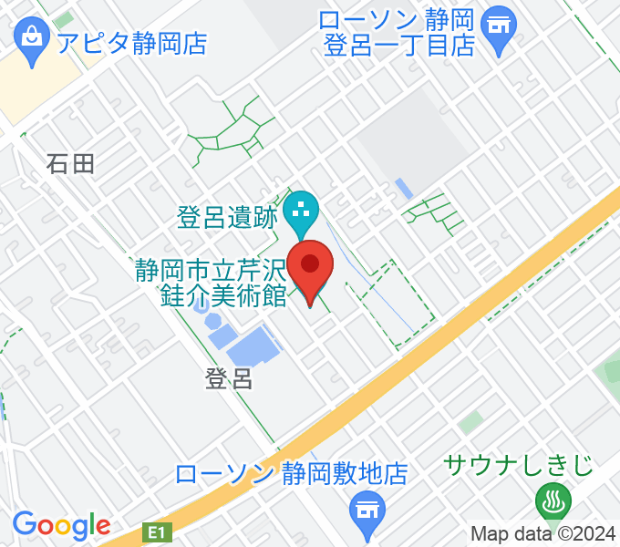 静岡市立芹沢銈介美術館の場所