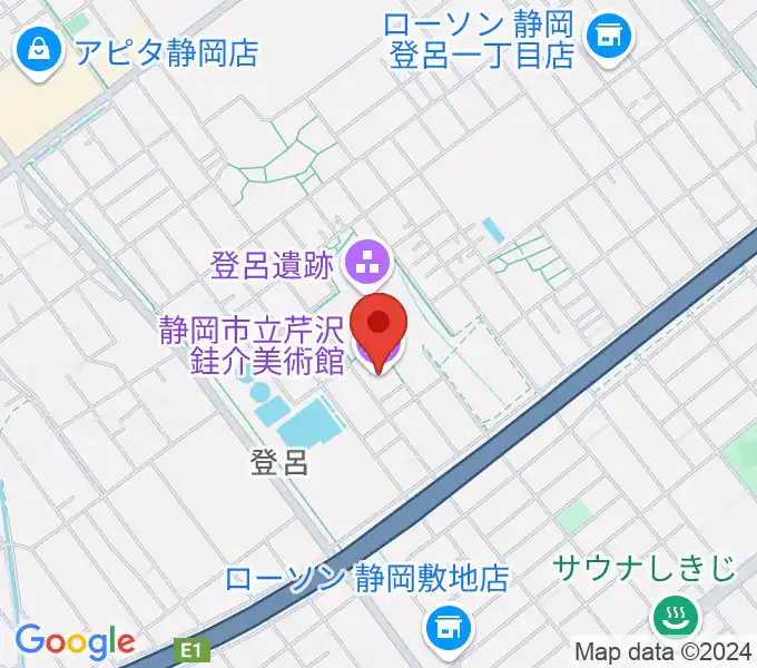 静岡市立芹沢銈介美術館の地図