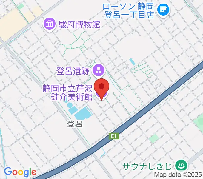 静岡市立芹沢銈介美術館の地図