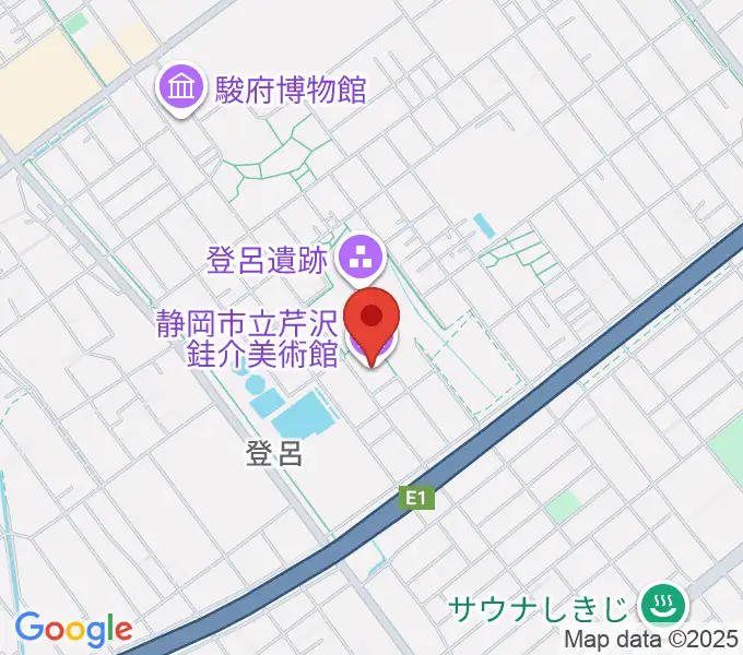静岡市立芹沢銈介美術館の地図