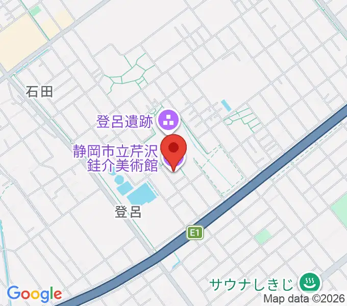 静岡市立芹沢銈介美術館の地図