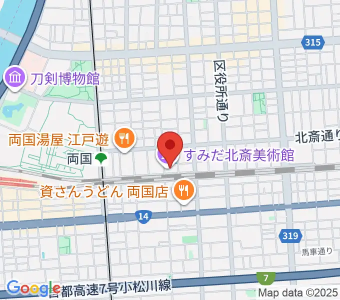 すみだ北斎美術館の地図