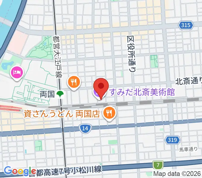 すみだ北斎美術館の地図