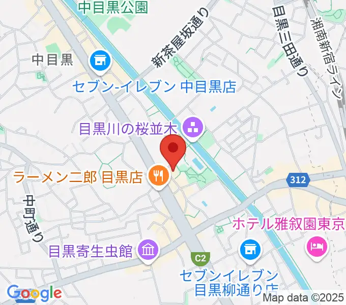 目黒区美術館の地図