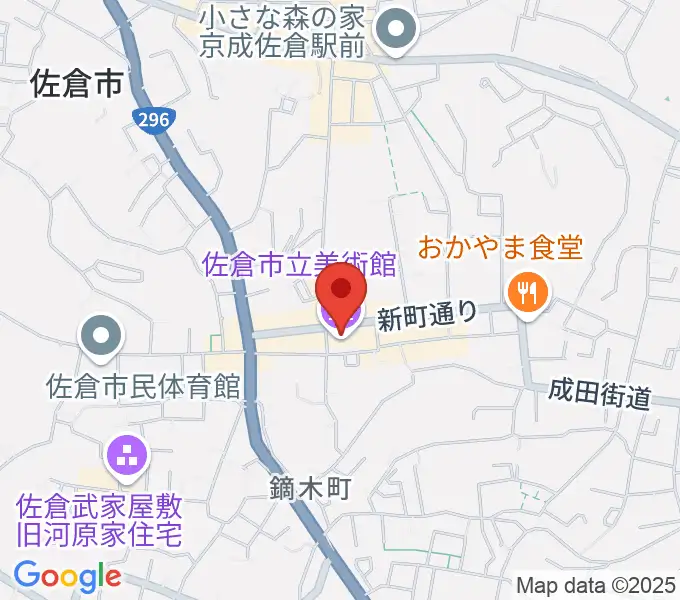 佐倉市立美術館の地図