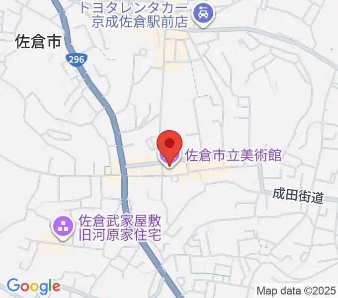 佐倉市立美術館の地図