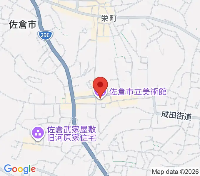 佐倉市立美術館の地図
