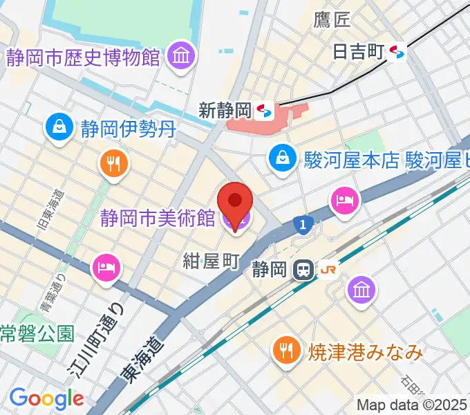 静岡市美術館の地図