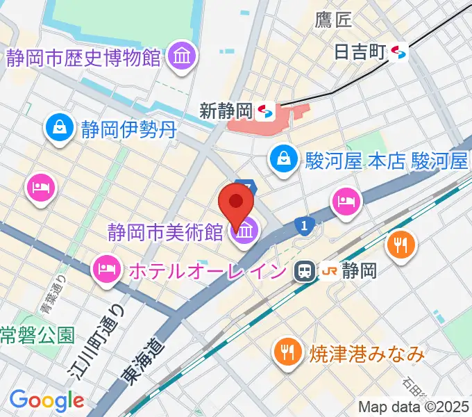 静岡市美術館の地図