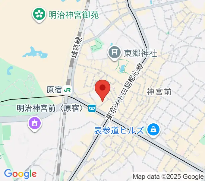 太田記念美術館の地図