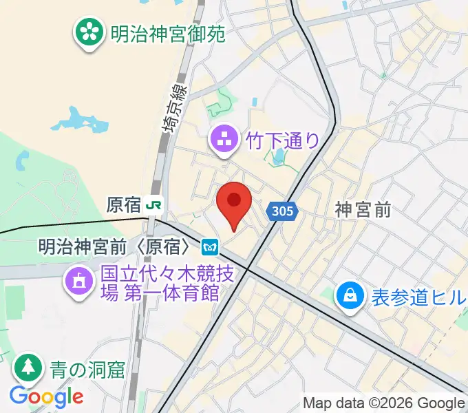 太田記念美術館の地図