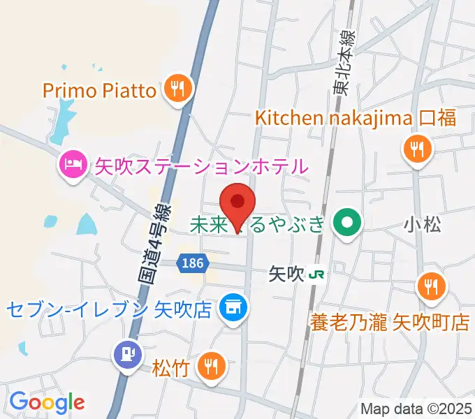 矢吹町中央公民館 KOKOTTOホールの地図